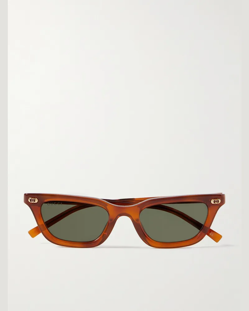 Gucci Sonnenbrille mit Cat-Eye-Rahmen aus Azetat Braun