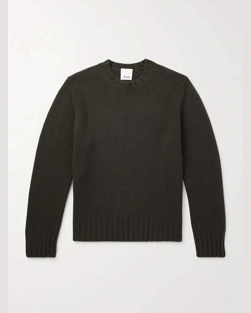 ALLUDE Pullover aus Kaschmir Grün