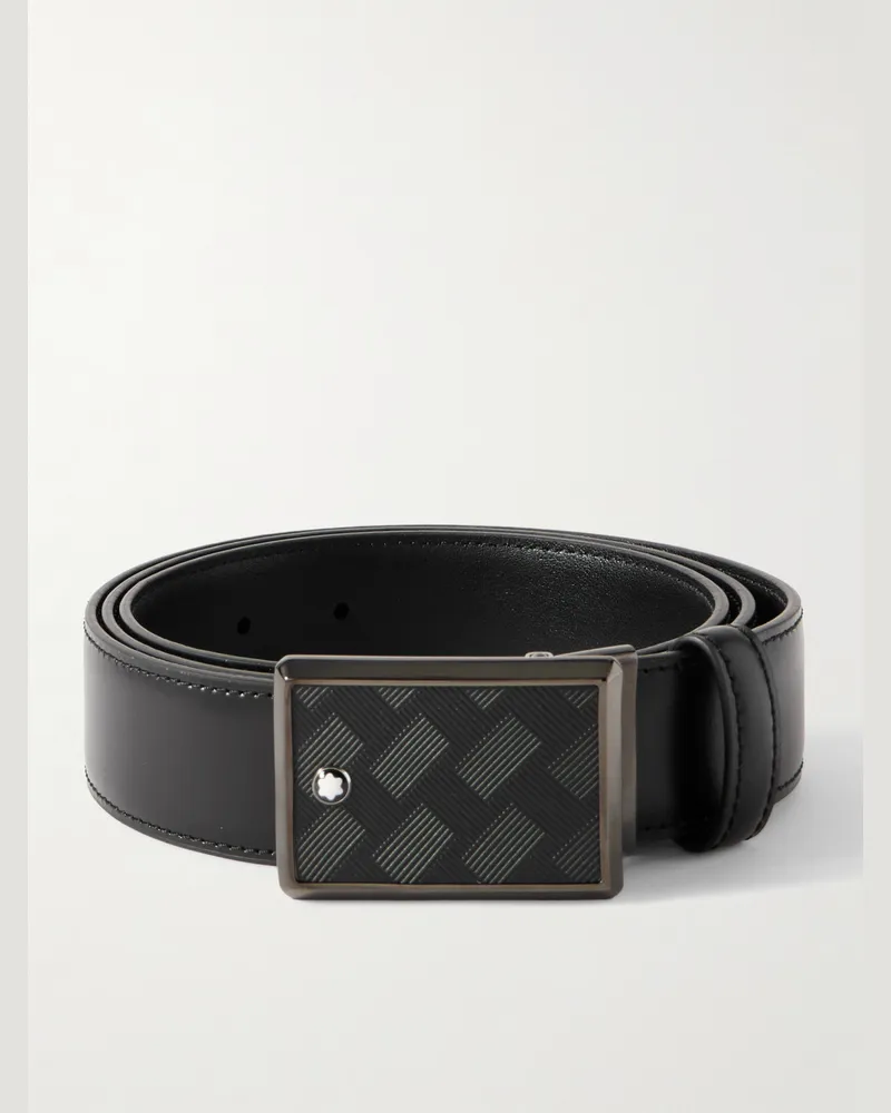 Montblanc Gürtel aus Leder, 3,5 cm Schwarz