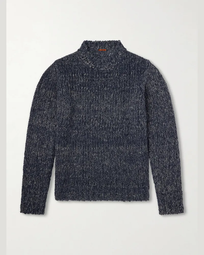 BARENA Alpaca, Wool and Linen-Blend Sweater Blue