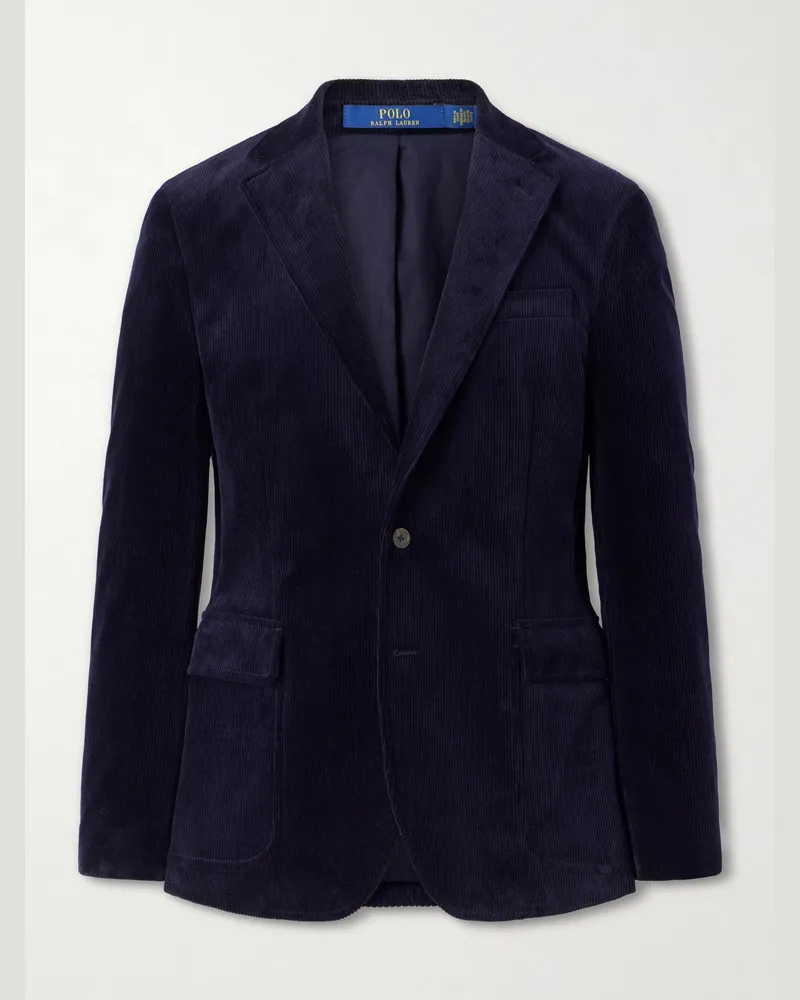 Ralph Lauren Stretch Cotton-Corduroy Suit Jacket Blue