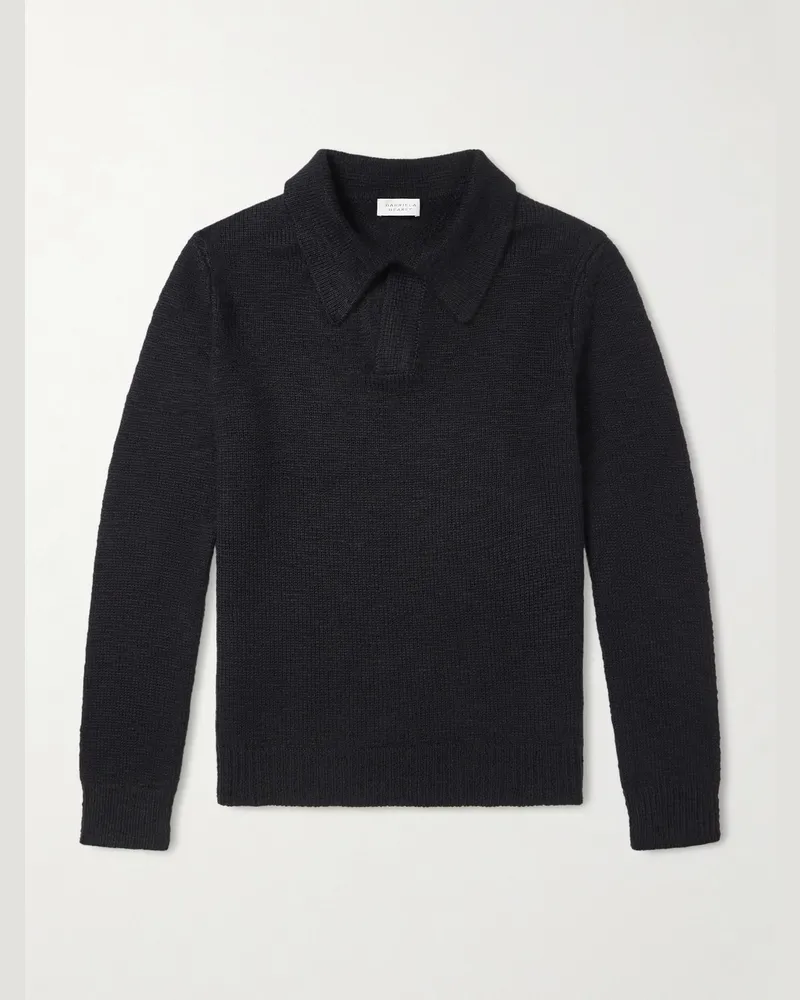 Gabriela Hearst Aled Cashmere Polo Shirt Black
