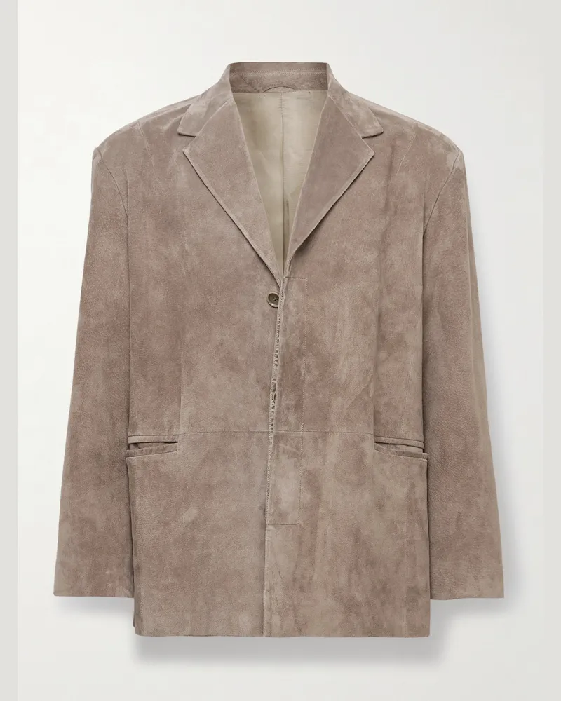 Entire Studios Oversized-Sakko aus Veloursleder Braun