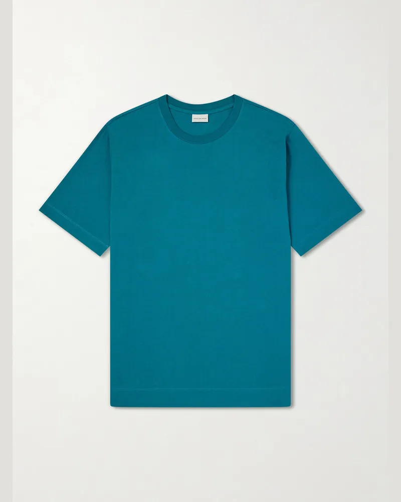 Dries van Noten Hertz Cotton-Jersey T-Shirt Green