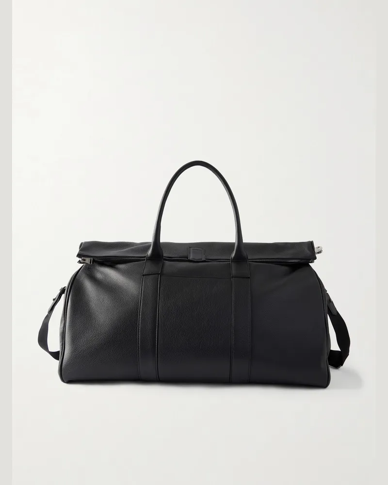 Canali Full-Grain Leather Tote Bag Black