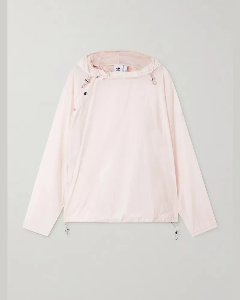 adidas Wales Bonner Kapuzenjacke aus Shell mit recycelten Fasern und Logostickerei Pink