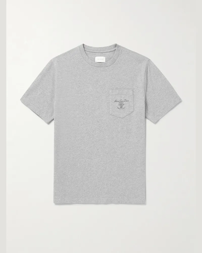 Aimé Leon Dore Clothier T-Shirt aus Baumwoll-Jersey mit Logoprint Grau