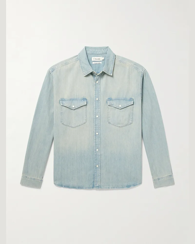 Frame Denim Jeanshemd Blau