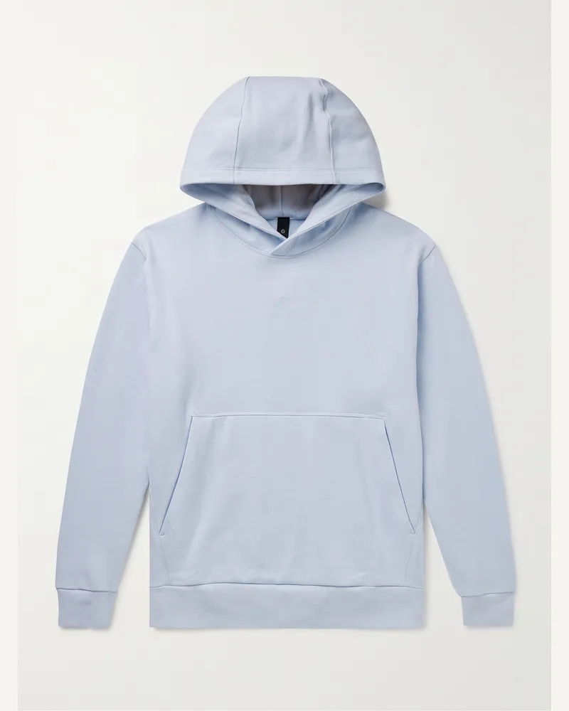 LULULEMON Steady State Hoodie aus Jersey aus einer Baumwollmischung Blau