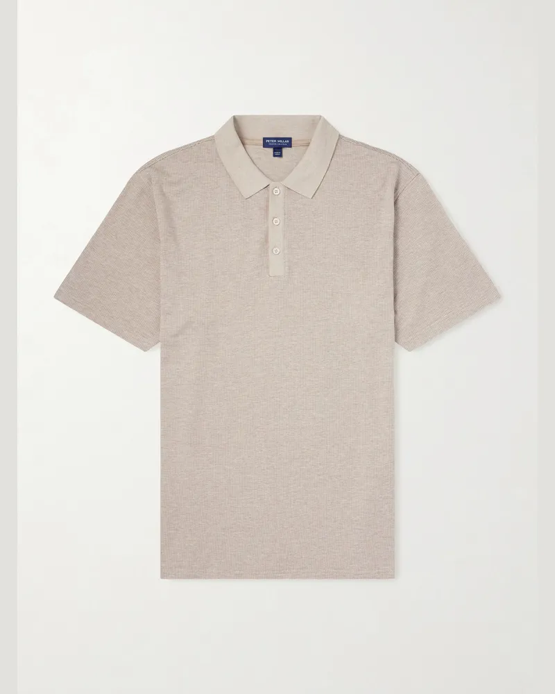 Peter Millar Barnes Stretch-Jersey Polo Shirt Gray