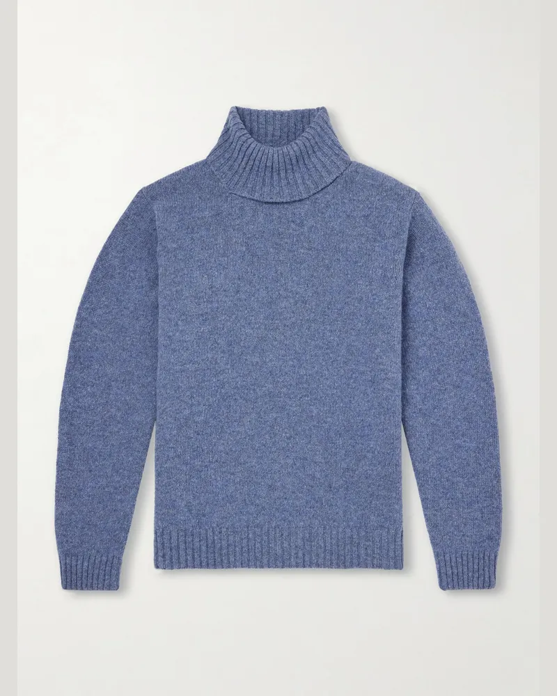 Caruso Wool Rollneck Sweater Blue