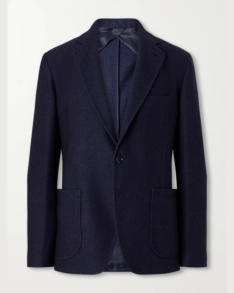 Brioni Cashmere and Silk-Blend Blazer Blue