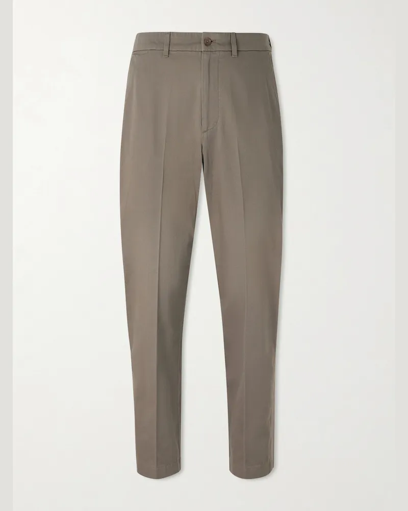 Dunhill Gerade geschnittene Chino aus Baumwoll-Twill Braun