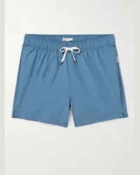 Onia Charles gerade geschnittene mittellange Badeshorts Blau