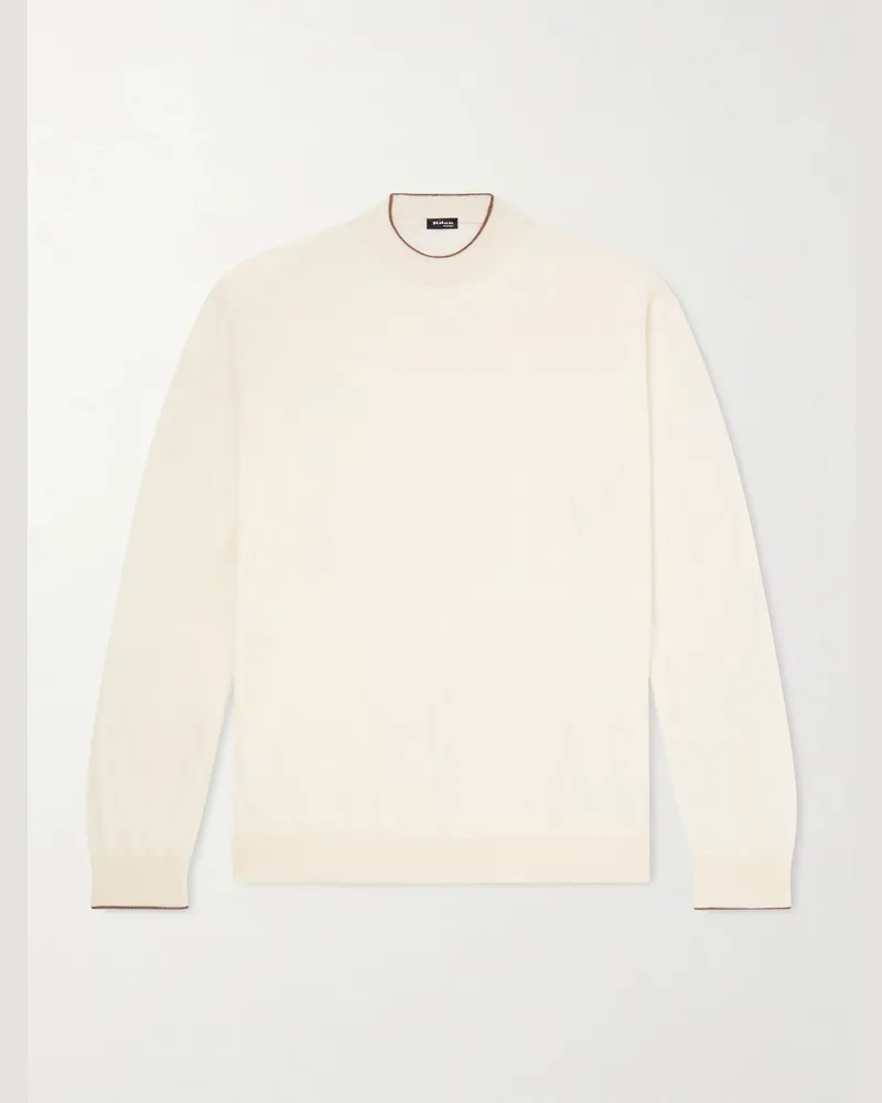 Kiton Merino Wool Sweater White