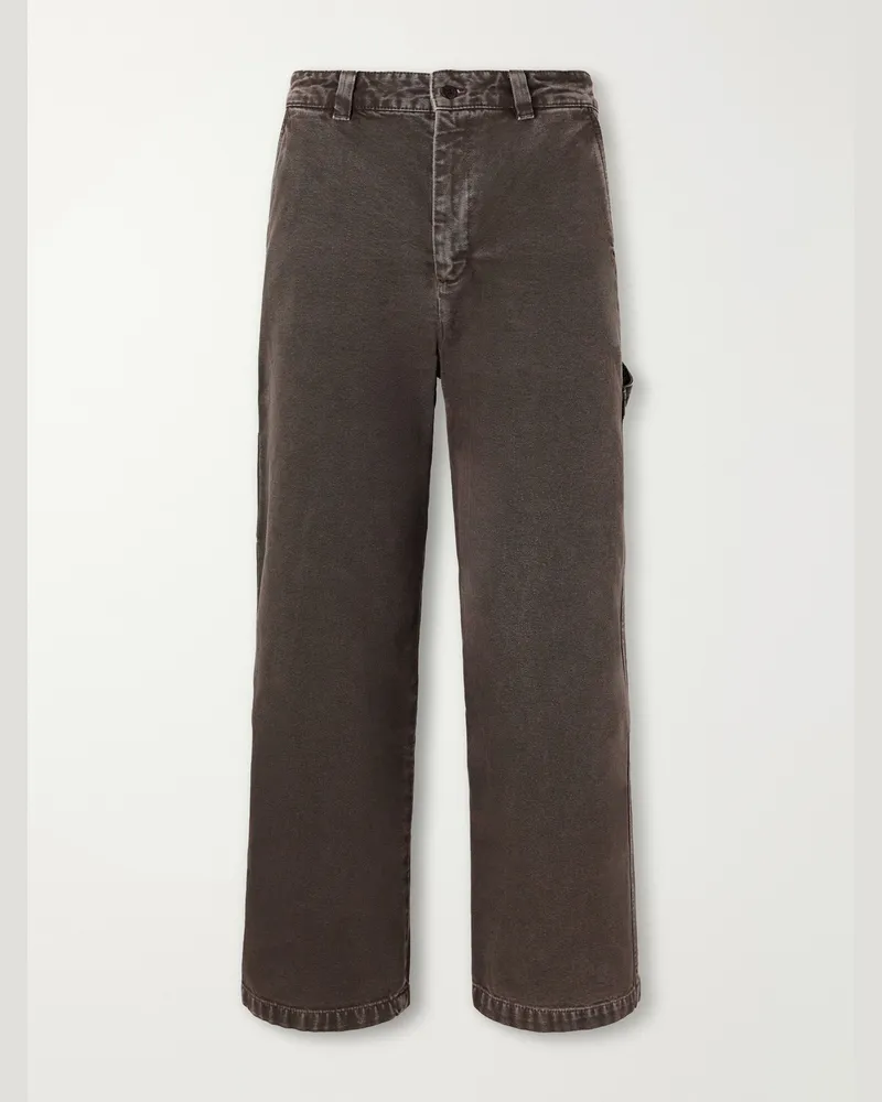 A.P.C. Dan Carpenter Wide-Leg Cotton-Canvas Trousers Brown