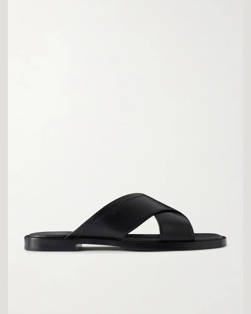 JM Weston Leather Sandals Black