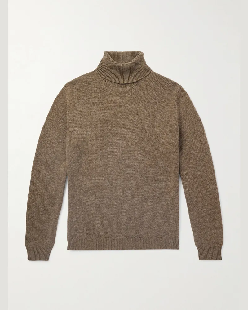 Loro Piana Fobello Rollkragenpullover aus Kaschmir Braun