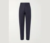 Cedric Tapered Cotton and Linen-Blend Canvas Trousers