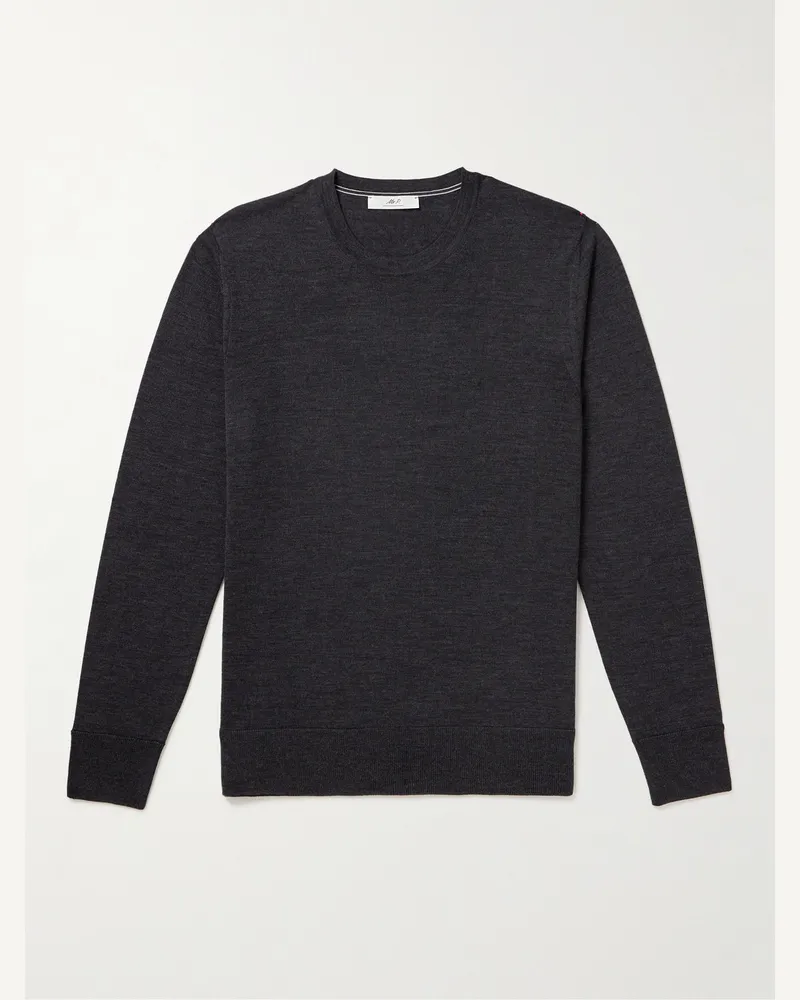MR P. Pullover aus Merinowolle Grau
