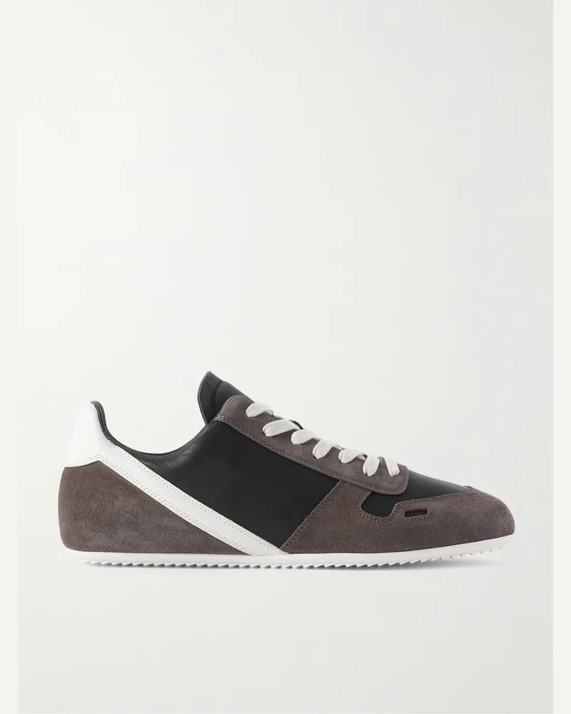 Rick Owens Sneakers aus Veloursleder und Leder Braun