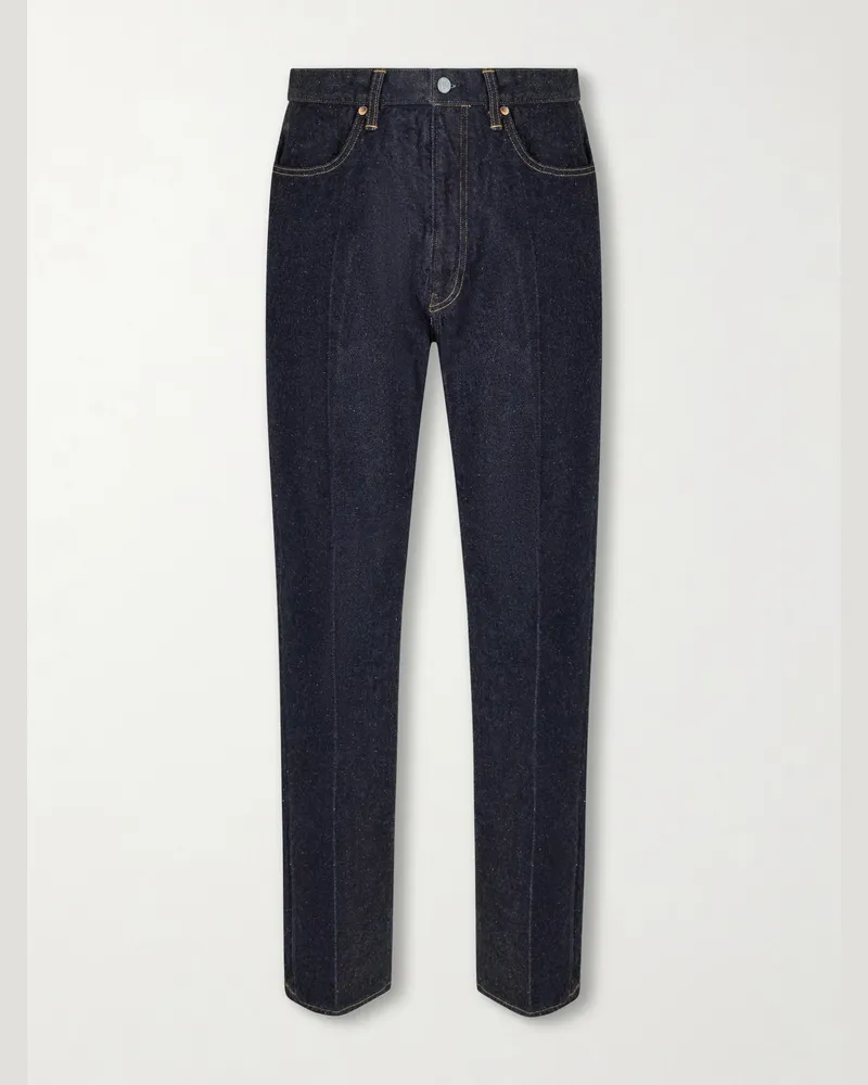 Kaptain Sunshine Skate Straight-Leg Selvedge Jeans Blue