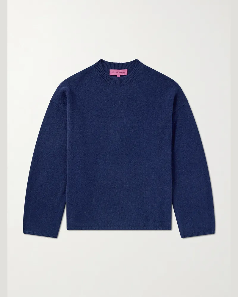 The Elder Statesman Dume Brushed-Cashmere Sweater Blue