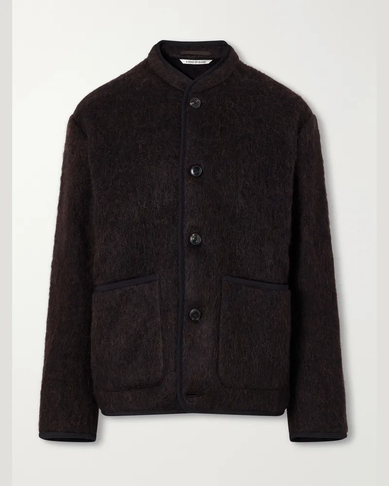 A Kind Of Guise Yebra Brushed Virgin Wool-Blend Felt Jacket Brown