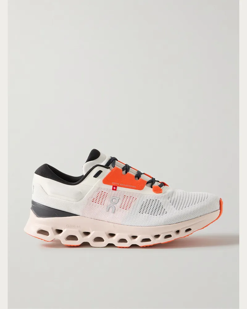 ON Cloudstratus 3 Laufschuhe aus Mesh mit Gummibesatz Weiß
