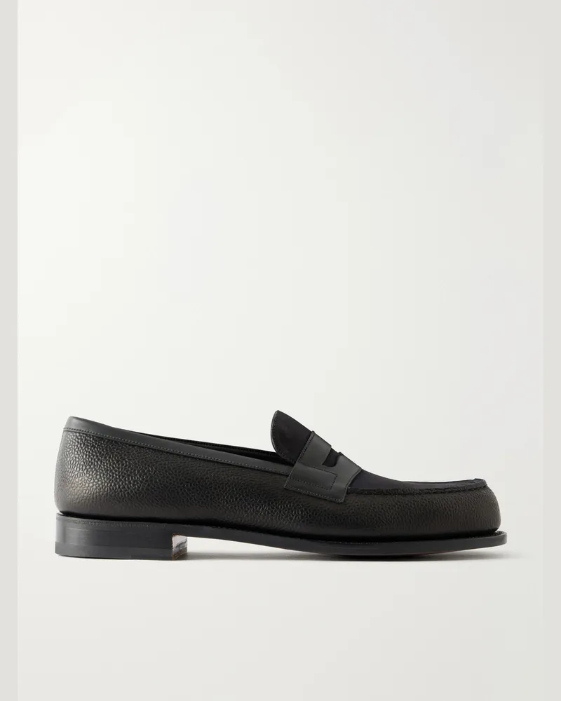 JM Weston 180 Full-Grain Leather Loafers Black