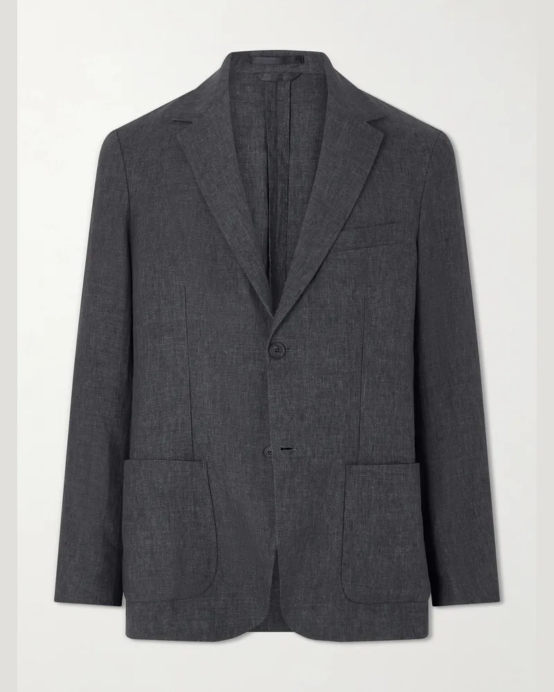 Sunspel Linen Suit Jacket Gray