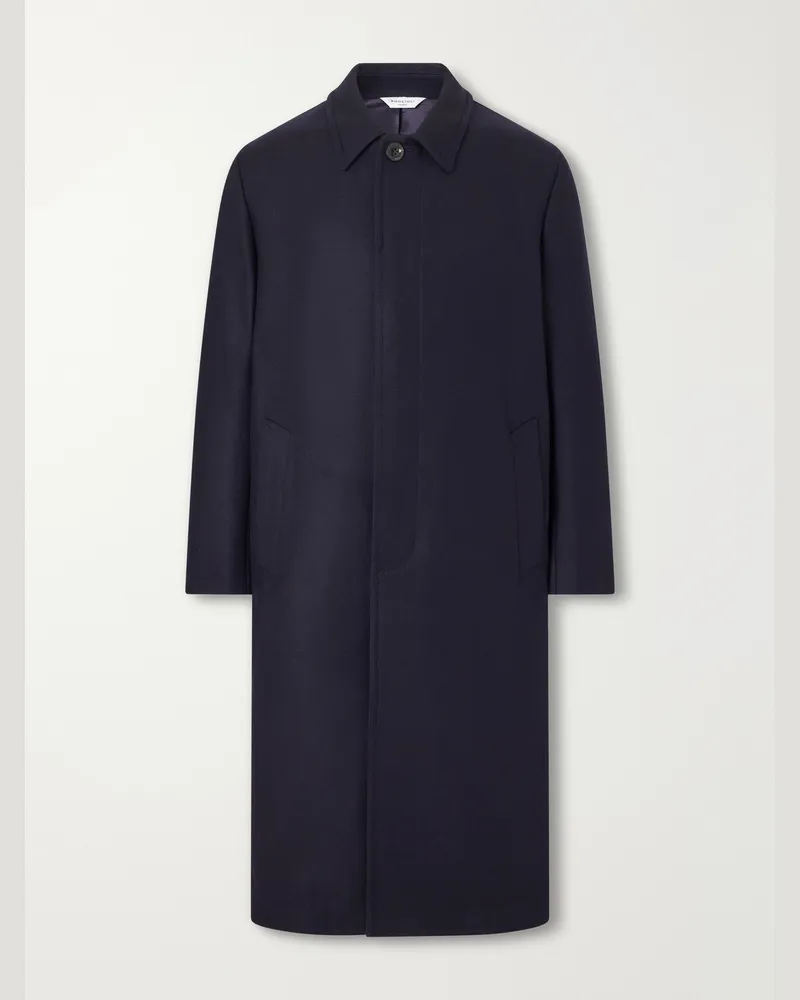Boglioli Wool-Blend Felt Coat Blue