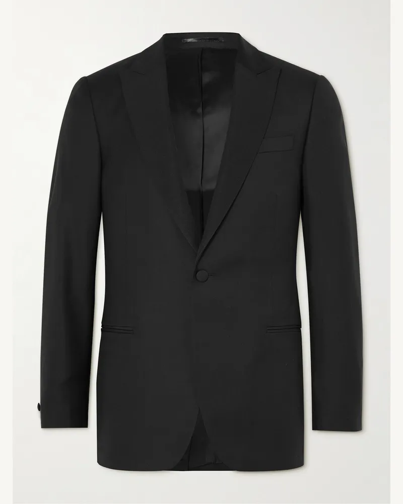 MR P. Smokingjacke aus Wolle Schwarz