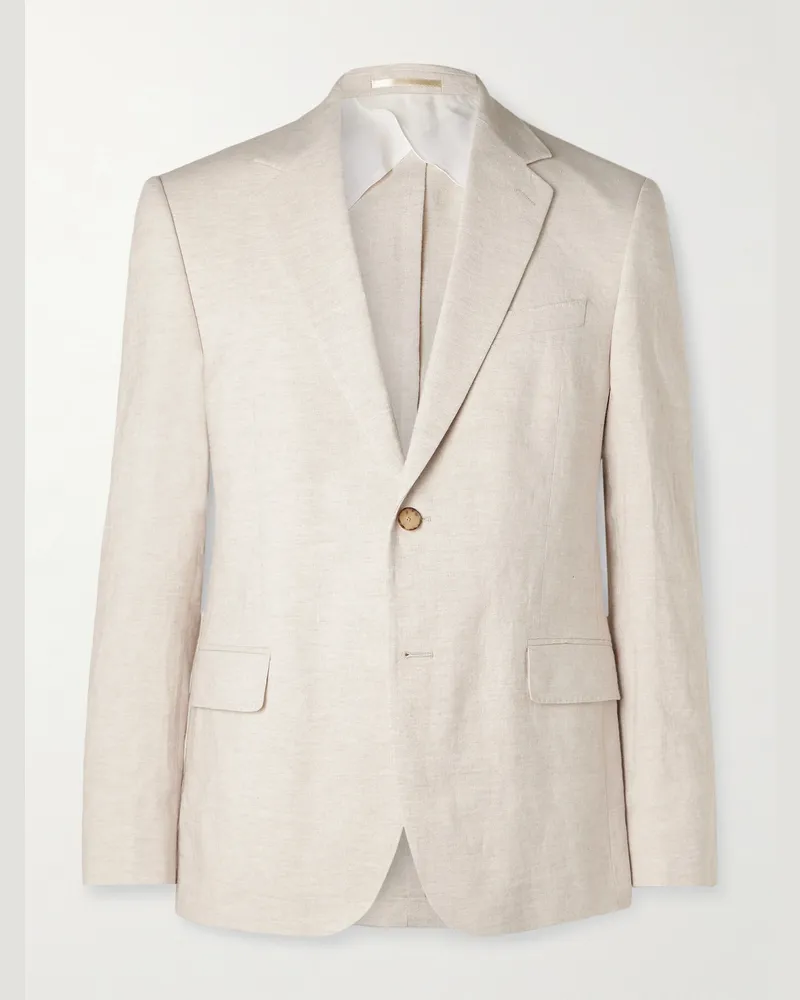 MR P. Regular-Fit Linen Suit Jacket Neutrals