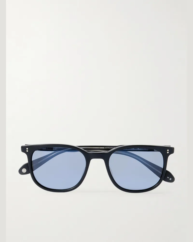 Garrett Leight Bentley Sun polarisierte Sonnenbrille mit D-Rahmen aus Azetat Schwarz
