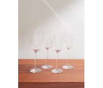 Theia Set aus vier Weißweingläsern aus Kristallglas