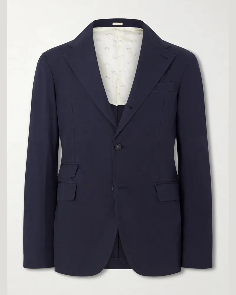 Massimo Alba Catch2 Cotton Suit Jacket Blue