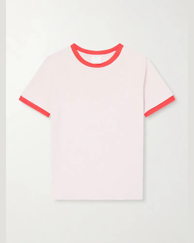 A.P.C. Jules T-Shirt aus einer Biobaumwoll-Leinenmischung Pink