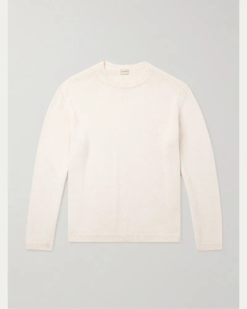 Massimo Alba Leo Pullover aus einer Baumwoll-Seidenmischung Neutral