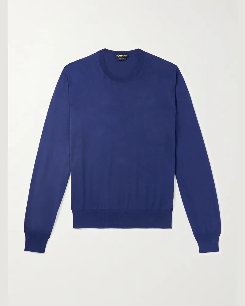Tom Ford Pullover aus Baumwolle Blau