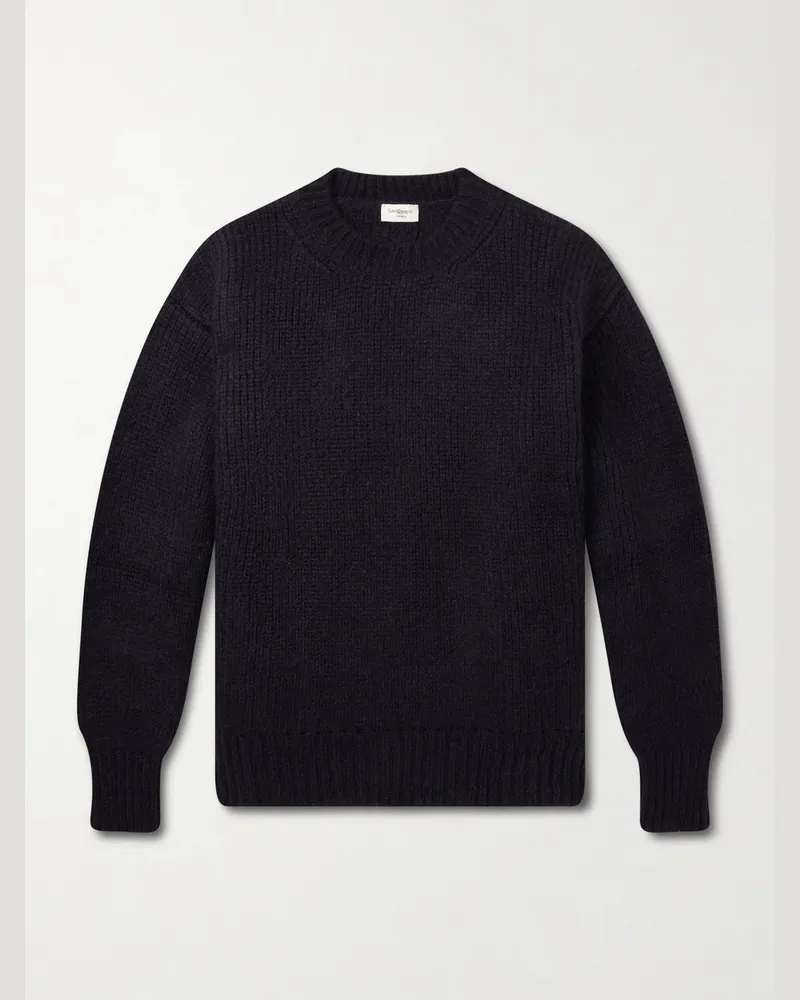 Saint Laurent Alpaca-Blend Sweater Blue