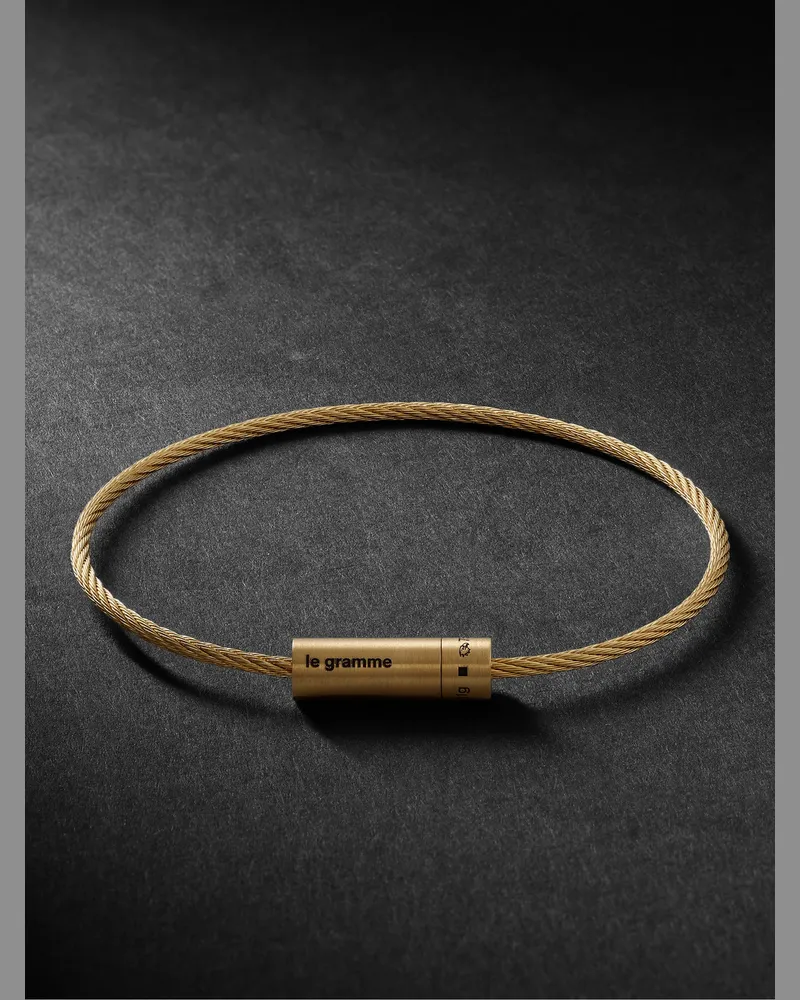 Le Gramme Le 11 Brushed 18-Karat Gold Bracelet Gold