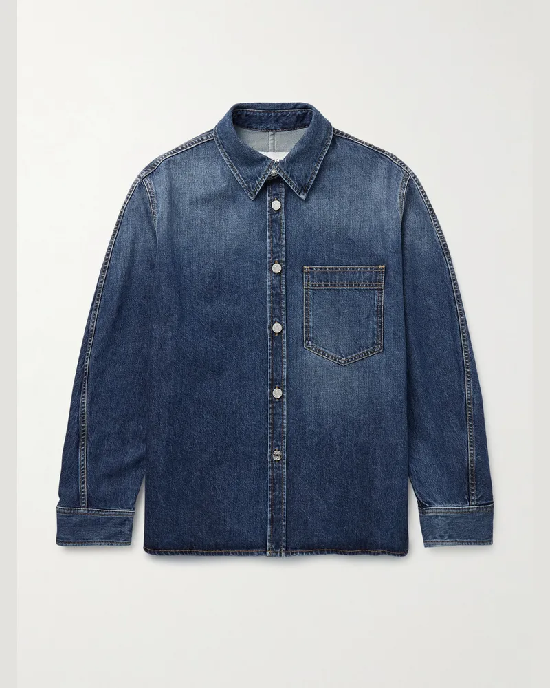 Givenchy Hemdjacke aus Denim Blau