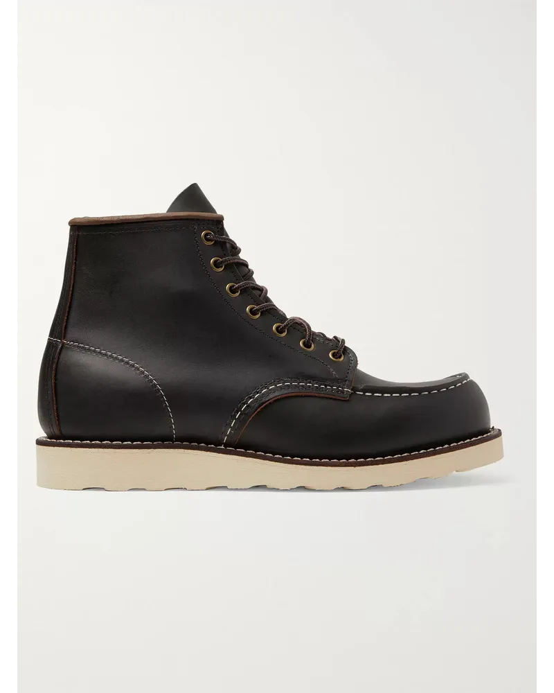 Red Wing Shoes 8849 6-Inch Moc Leather Boots Schwarz