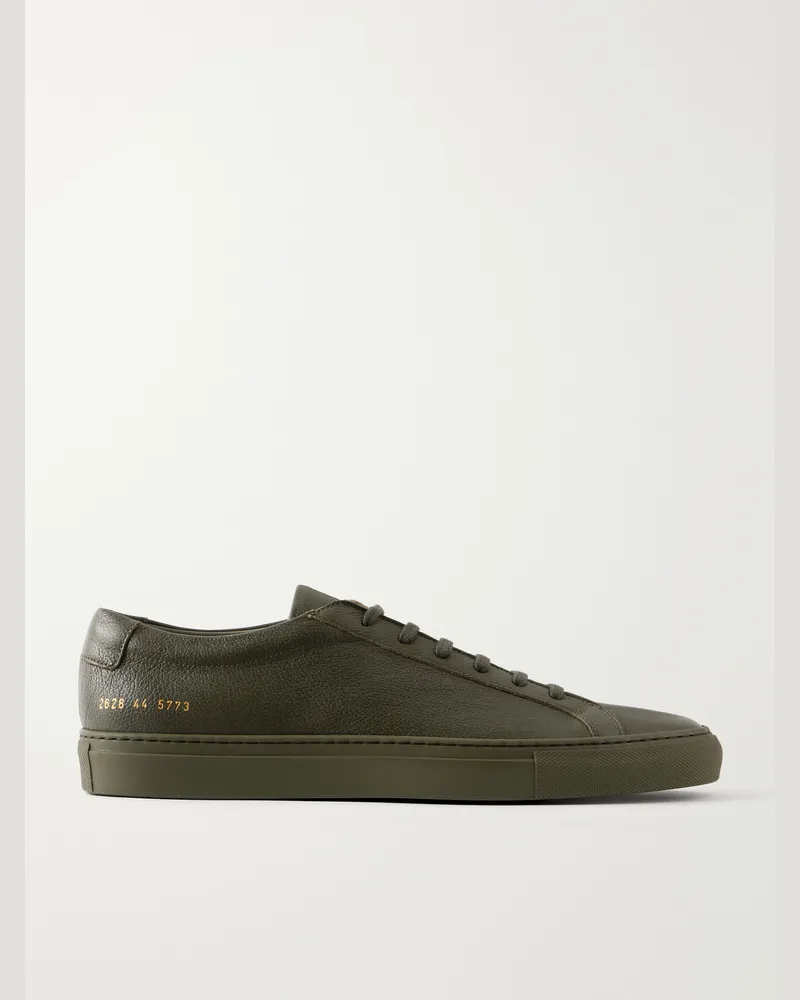 Common Projects Achilles Full-Grain Leather Sneakers Green