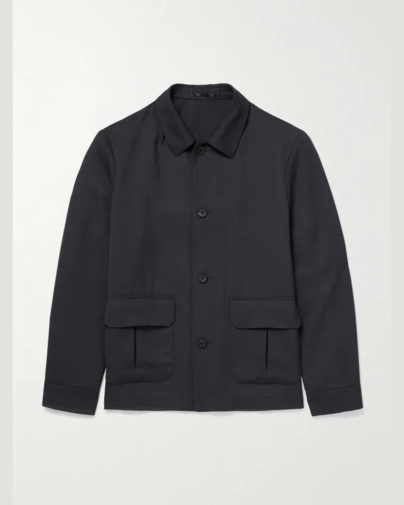 MR P. Hemdjacke aus Webstoff Schwarz