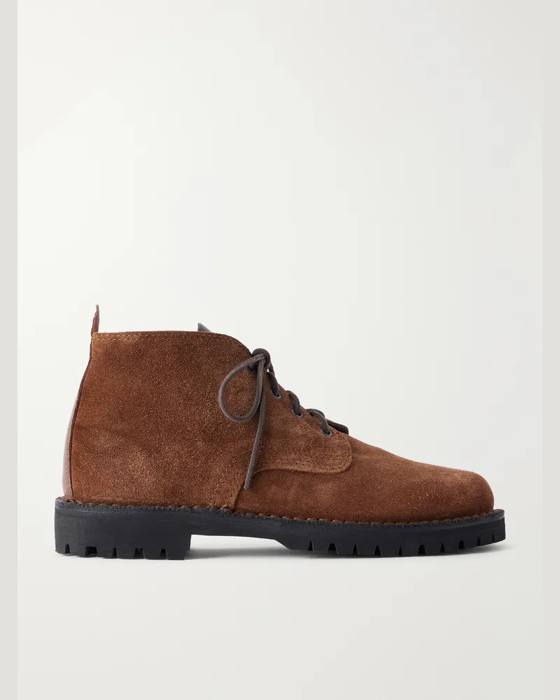 YUKETEN Farmers Suede Chukka Boots Brown