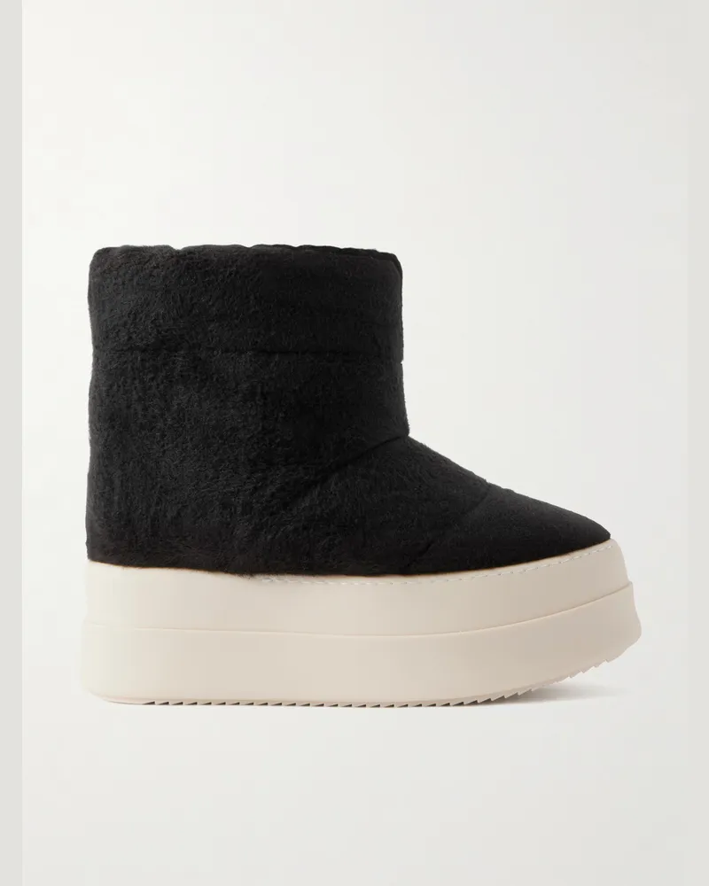 DRKSHDW by Rick Owens Mega Bumper gesteppte Stiefel aus gebürsteter Baumwolle Schwarz