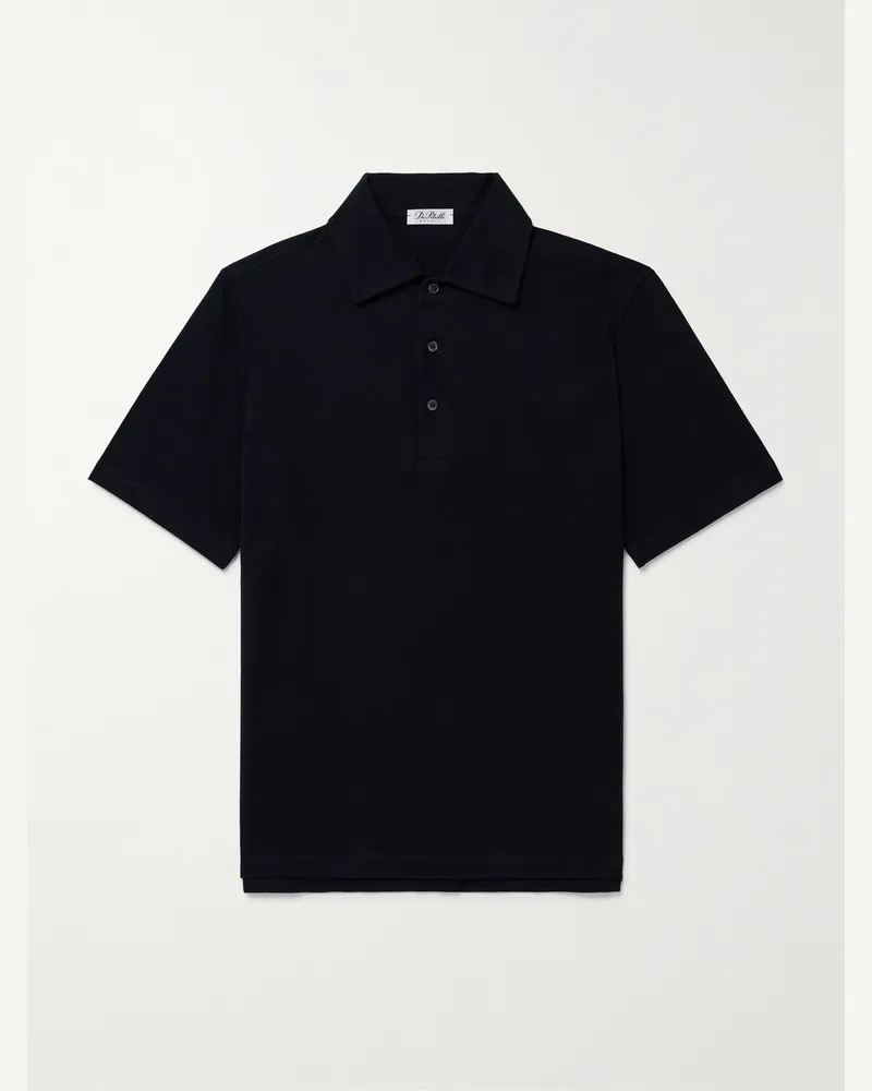 De Petrillo Polohemd aus Baumwoll-Piqué Blau