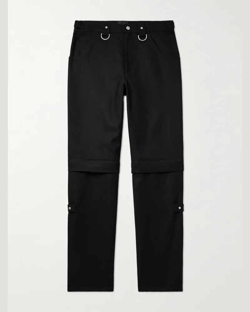 Givenchy Gerade geschnittene Cargohose aus technischer Schurwolle Schwarz